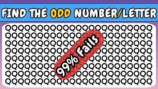 Can you Find The Odd Letter/Number? | 99% fails