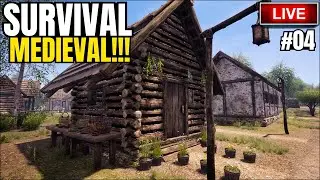 SURVIVAL MEDIEVAL | CONSTRUÇÃO DA MINHA VILA! | CONVIDANDO OS CIDADÃOS! | CRESCENDO!❗PIX | EP. #04