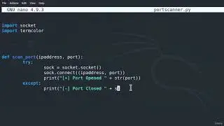 Coding a Portscanner in Python 3