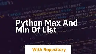 python max and min of list