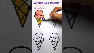 Draw Ice Cream #coloring #drawing #icecream #howtodraw #shorts