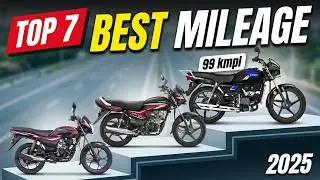 🔥Top 7 Best & Highest Mileage Bikes in India 2025 ⛽💰 | Engine,Power,Mileage,Prices - Biker24⚡