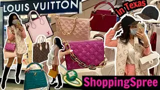 I WENT SHOPPING 🛍 SPREE IN TEXAS | LOUIS VUITTON & YSL LINED UP FULL OF PPL 😱 | CHARIS❤️