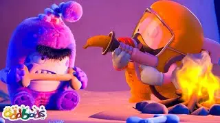Caveman Newt | Oddbods | Moonbug No Dialogue Comedy Cartoons for Kids