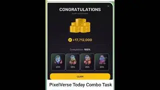 Gemz Coin & Pixelverse 1 July  Combo Task / Daily Combo Codes