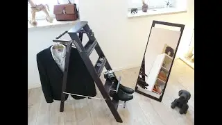 Silent Butler aus alter Leiter DIY Upcycling Abfall Holz M&uuml;ll