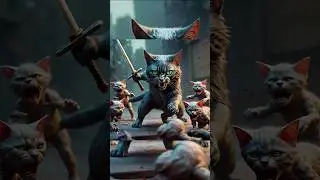 cat vs zombies 😱 #cat #cats #shorts