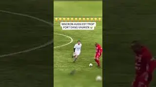 Emmanuel Macron et Didier Deschamps joue au foot 😂