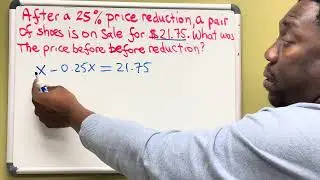 Solving percentage problem involves discount.