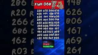 Find the Odd Number Test Your Skills of Observation