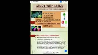 NCERT CLASS 11 SOME BASIC PRINCIPLES AND TECHNIQUES | HOMOLYTIC & HETEROLYTIC FISSION| PART-6|👍