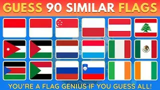 Tricky Flag Quiz: 90 Confusing Country & Territory Flags Quiz Challenge, Can You Guess All?