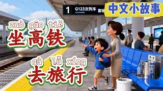 【HSK 1-2】Day 4 of Chinese Stories：《坐高铁去旅行》- Traveling by High-Speed Rail
