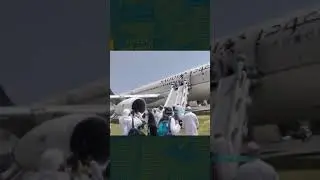 Saudi Airlines with 297 aboard catches fire, emergency landing at Peshawar Airport.A #aur