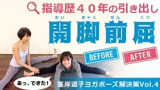 【開脚前屈を解決せよ！】峯岸道子４０年の指導歴の引き出しを開ける！ヨガポーズ解決策vol.4