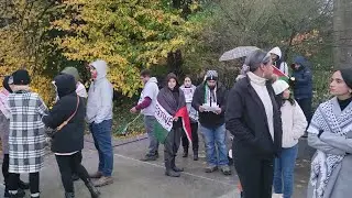 Demonstators at Gathering for Gaza