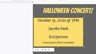 Create a Halloween Concert Flyer in Google Docs