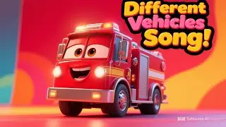 Different Vehicles Song for Kids 🚗🚒🚂 | Cars, Trucks, Train & Airplane Sounds for Toddlers