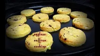 Eggless Saffron Cookies Recipe | Easy Cookie Recipes