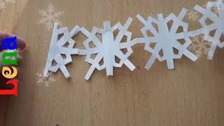 Schneeflocken Girlande basteln -  Christmas snowflakes garland DIY - Как сделать ГИРЛЯНДУ НА НОВЫЙ