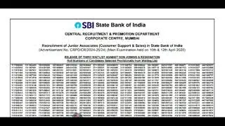 SBI CLERK third waiting list out and My Result ✅️