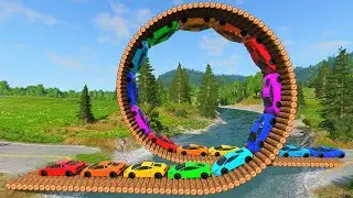 Cars vs Breathtaking Loop Bridge - BeamNG.Drive
