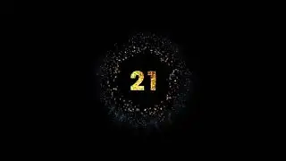 Gold glitter countdown 60 seconds 60 to 0  1 minute countdown. 30 or 10 seconds.