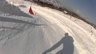 Ski cross en mini skis snowblade Salomon short kart