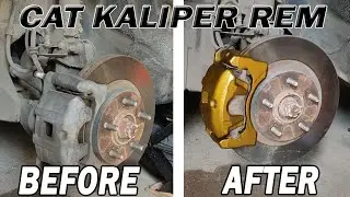 Cat kaliper rem jadi lebih keren warna gold | on mitsubishi outlander sport