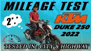 KTM Duke 250 BS6 Mileage Test 2022 🏍️|| In City || After First Service🔥