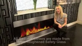 Radiator Cover - Silver Flame Fire