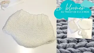 Cache couche bébé au tricot