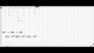 How to use Excel to Calculate SSE,SST,SSR for Simple Linear Regression model