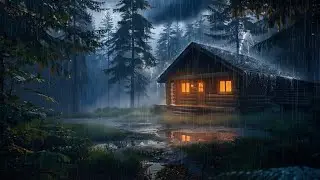 🔴 Heavy Rain and Thunder Sounds for Sleeping - Black Screen | Ideal Thunderstorm for Rest, Live