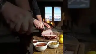 🏔 German Alpine Feast 🐫 | Roasted Camel with Chili Beer Sauce & Mustard | ASMR Knife Cut