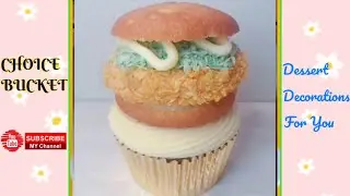 Fried Chicken Burger Mini Cake Decoration
