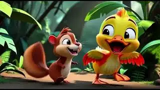 Cute Duck & Squirrel Hide and Seek in Jungle 🦆🐿️ | Funny Animation story 