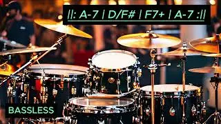 Disco Pop BACKING TRACK BASSLESS  A Minor | Am7 | D/F# | F7+ | Am7 | 110 BPM | Bass Backing Track