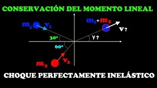 Choque o colisión perfectamente o totalmente inelástico. Conservación del momento lineal.