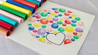 How to draw bubbles with colored pencils