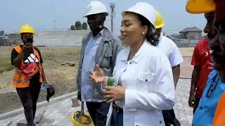 Kin elanda visite des travaux honorable Tatiana pembe Ndjili saint Thérèse stade