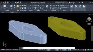 Como dibujar una pieza mecánica en AutocaD 3D /Pieza mecánica en  AutocaD 3D