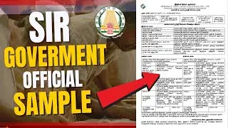 Government Official SIR Tamil Sample !!How to Fill the SIR Application Form? | Money Trigger