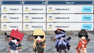 Blue Archive Global - No Gacha 3* Challenge - Scrimmage C 3x3*s
