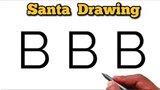 How to Draw Santa Claus from BB Letters 🎅 | Christmas Special Drawing Trick