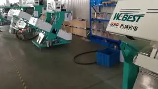 plastic sortier machine sorting yellow , white and black color