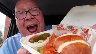 Hooters Buffalo Chicken Burger & Curly Fries