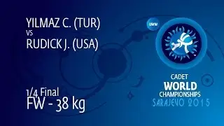 1/4 FW - 38 kg: C. YILMAZ (TUR) df. J. RUDICK (USA) by FALL, 10-4