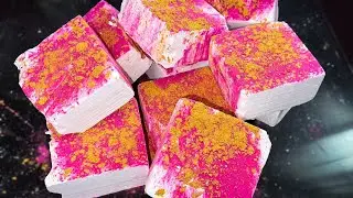 Pink and Gold GYM CHALK Crush | ASMR