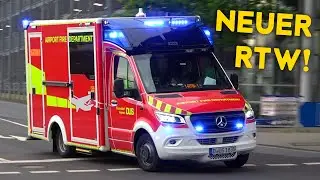 [NEUER RTW im NEUEN DESIGN!] - Flughafenfeuerwehr DUS AIRPORT | Einsatzfahrten Rettungsdienst!